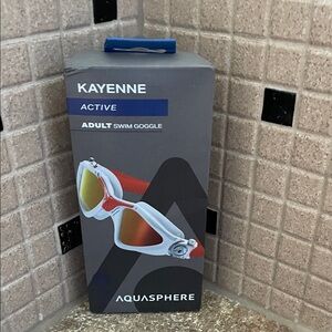 Aqua Sphere Kayenne Active Swim Goggles - Red and White